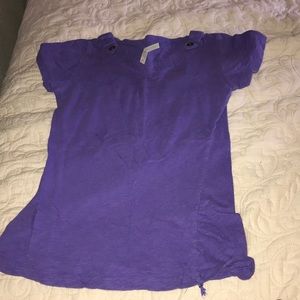 Color story purple button shirt